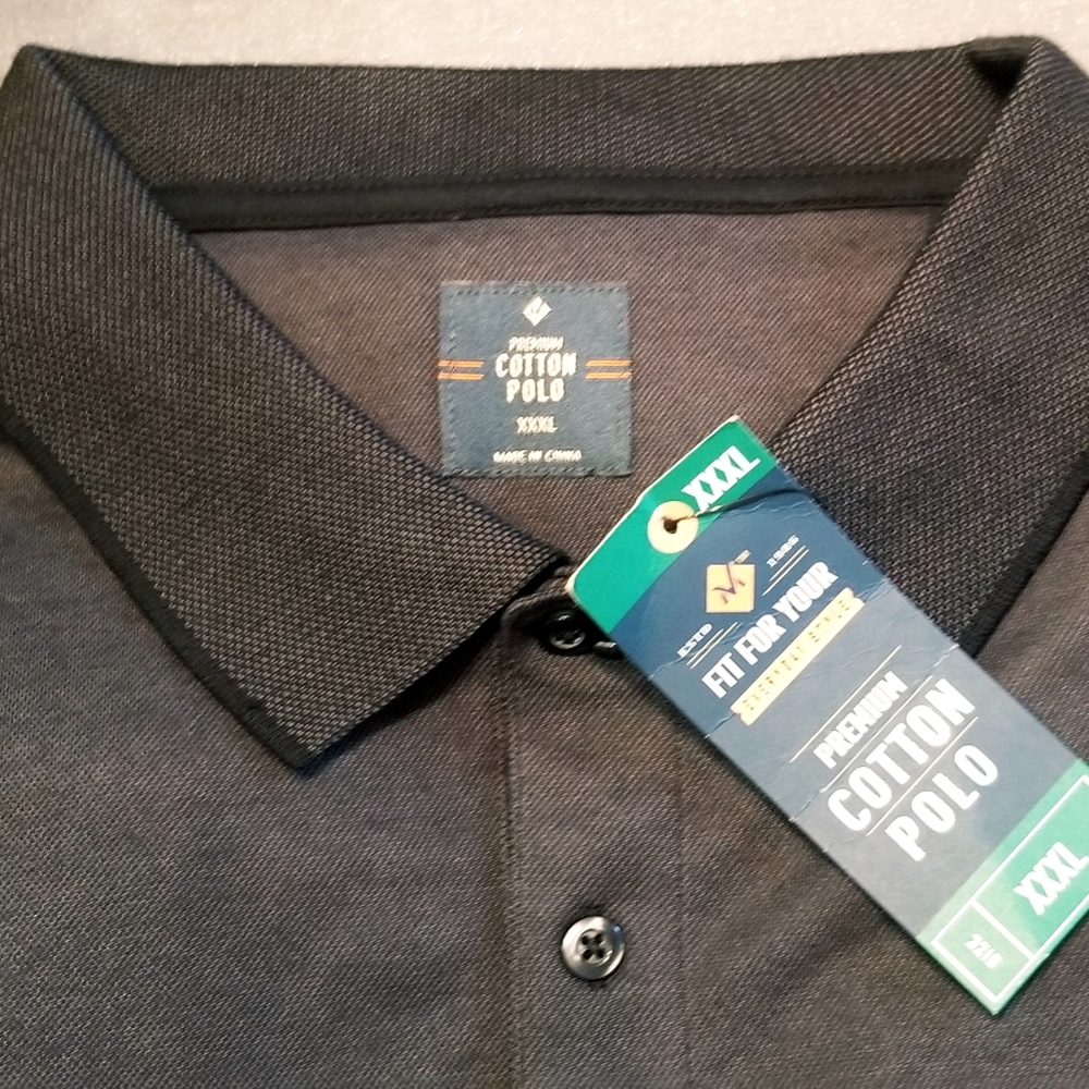 Dark gray mens polo shirt